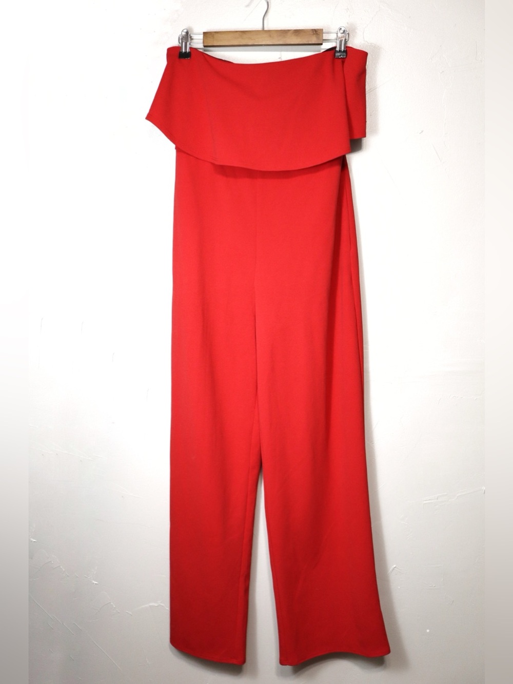 Crystal Sky Red Strapless Jumpsuit Size Medium